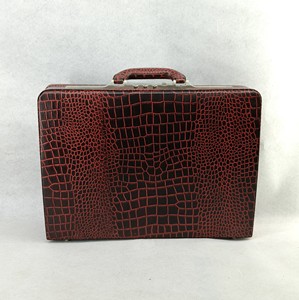 Handmade Leather Croco Print Traveling Luggage Bags Ladies Purse Men Briefcases Push <b>Lock</b> <b>Laptop</b> Messenger Handbag Portable 2026 - Product Image 4