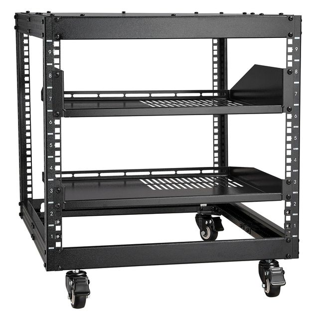 9U 4 Post Open Frame Server Rack 23''-40'' Adjustable For Office Equipment