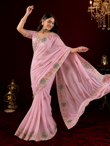 Sari de Seda Personalizado de Diseño Indio para Mujer, Hermoso Diseño Patola, Estilo Tradicional para Bodas y Fiestas - Product Image 1