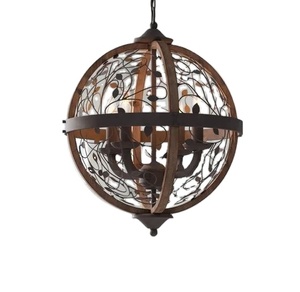 Modern Rustic Circular Indoor Outdoor Hanging Lantern Pendant <b>Light</b> For Home Restaurants <b>Bars</b> And Hotels - Product Image 3