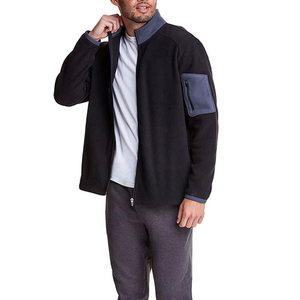 <b>Men's</b> Customized Colors Casual Fleece Jacket <b>Thermal</b> Performance Mid-Layer OEM Embroidery Front Reversible Polar Fleece Jacket - Product Image 2