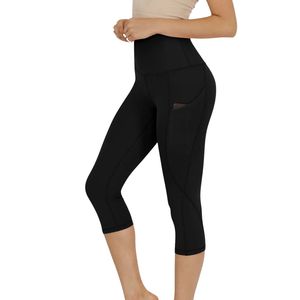 Shorts de yoga capri pour femmes, taille élastique, avec poches, extensibles, respirants, pour la gym, le fitness et l'entraînement, vente en gros personnalisée - Product Image 3