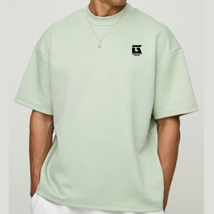 เสื้อยืดโอเวอร์ไซส์สไตล์วินเทจคุณภาพสูงสำหรับผู้ชาย สีริงเกอร์ เสื้อยืดโอเวอร์ไซส์ผ้าฝ้ายสำหรับผู้ชาย ขายส่งแบบกำหนดเองได้ - Product Image 4