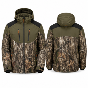 Veste softshell de chasse pour homme, manches longues, imprimé camouflage, imperméable, vêtements d'hiver - Product Image 1