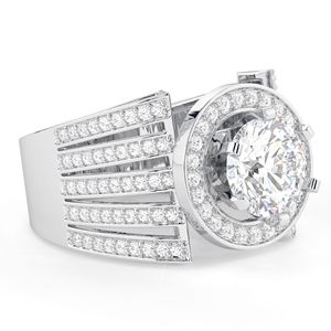 Anillo de Compromiso de Oro Rosa con Diamante Cultivado en Laboratorio de Corte Redondo, Estilo Único y Elegante para Mujer - Product Image 6
