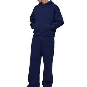 Conjunto Deportivo de Dos Piezas Personalizado para Hombre, Chaqueta con Capucha y Pantalones de Forro Polar de 280 Gsm para Exteriores, de Poliéster, Alta Demanda - Product Image 1