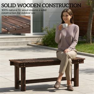 Chaise de jardin d'extérieur confortable, banc de patio pour s'asseoir en toute détente - Product Image 2