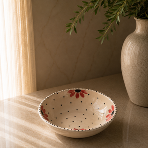 Tazón de Cerámica Pintado a Mano con Diseño de Rayas Retro, Acabado Brillante y Duradero para una Cena Elegante a Diario - Product Image 6