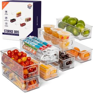 Contenitori in Plastica per Dispensa, Set da 8, Organizzatori per Cucina, Frigorifero, Armadietti e Ripiani - Product Image 1
