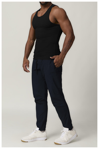 Camiseta Deportiva Casual para Hombre, con Decoración Bordada, Sólida, para Correr, Entrenamiento, Sin Mangas, Acanalada, Transpirable, para Fitness - Product Image 3