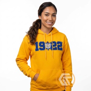GREEK TREASURES เสื้อสเวตเตอร์มีฮู้ดผ้าฝ้ายฟลีซปักลาย Sigma Gamma Rho สำหรับผู้หญิง สไตล์ลำลอง คุณภาพสูง - Product Image 1