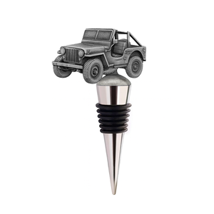 Tapón de Vino Decorativo Reutilizable y Duradero con Diseño 3D en Forma de Auto, Figura Metálica Personalizada - Product Image 1