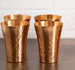 Eco Friendly Copper Glass Tumbler Manufacturer Ayurvedic Drinking Water Cup Bulk Export Metal <b>Drinkware</b> Supplier - Product Image 3