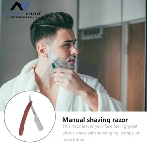 Rasoir de Barbier Premium à Lame Droite, Outil Manuel de Rasage de Barbe pour Hommes, Rasage Précis, Soin Professionnel, Logo Personnalisé, Vente en Gros OEM - Product Image 3