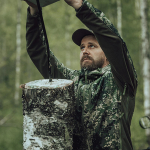 Ensemble de vêtements de chasse imperméables pour hommes, veste à capuche et pantalon doublés de polaire, respirant, vente en gros OEM - Product Image 6