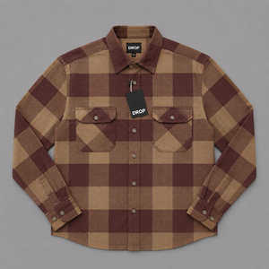 Chemise en flanelle à carreaux pour hommes, 100 % coton, manches longues, décontractée, boutonnée, style bûcheron, vente en gros, OEM ODM au Bangladesh - Product Image 5