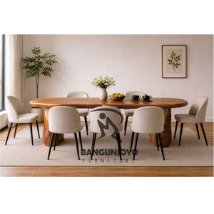 Un conjunto de mesa de comedor rectangular de madera de suar combinado con hermosas sillas de comedor para su comedor. - Product Image 2
