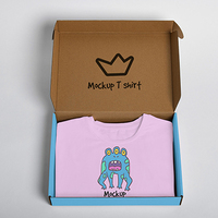 Boîte d'expédition pliable en carton ondulé Kraft rose pour t-shirts ou vêtements, emballage personnalisé