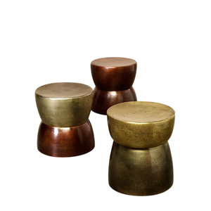 Attractive Prices Hammered Metal Cylinder <b>Stool</b> Industrial Design Handmade Home Furniture Living Room Decor - Product Image 5
