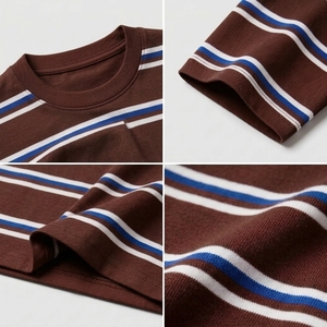 Casual <b>Striped</b> <b>T</b>-<b>Shirt</b> Crew Neck Short Sleeve Soft Lightweight Breathable Everyday Streetwear Comfortable Relaxed Regular Fit - Product Image 6