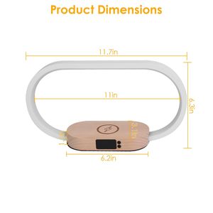 Lampada da Scrivania LED con Controllo Touch, Orologio e Ricarica Wireless, Dimmerabile, per Comodino e Lettura - Product Image 6