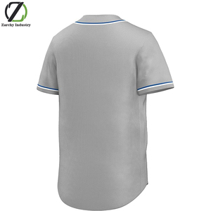 Maillot de baseball vierge unisexe décontracté respirant d'été à manches courtes boutonné pour uniforme de sport d'équipe - Product Image 6