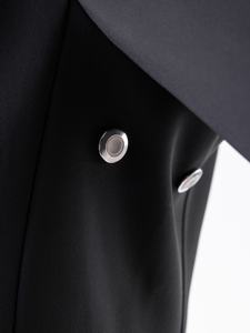 Chaqueta de Montar Negra para Mujer, Corte Entallado, Cierre de Botones, Chaqueta Ecuestre Profesional, Bolsillos Estándar - Product Image 5