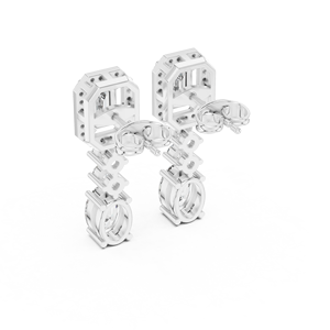 Mega Jewel Mossanite Diamond 18K VVS Diamond <b>Screw</b> Back Halo Stud <b>Earrings</b> Men Women - Product Image 4