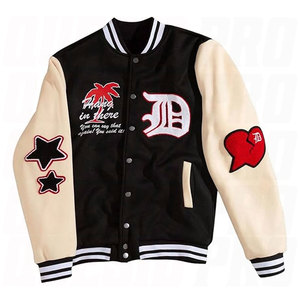 Men's Varsity <b>Jacket</b> Color Block Graphic Long Sleeve Streetwear Baseball <b>Retro</b> Hip Hop Casual Oversized College <b>Jacket</b> - Product Image 5