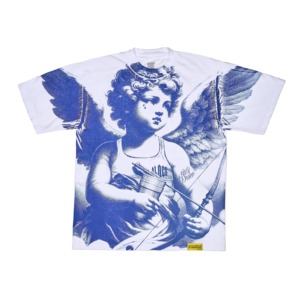 T-shirt en coton jersey épais pour homme, coupe ample et oversize, avec motif graphique personnalisé et impression floquée, col épais, coupe droite et haute - Product Image 3