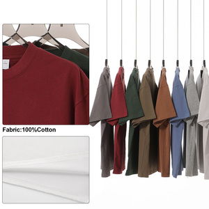 เสื้อยืดคอกลมโอเวอร์ไซส์ผ้าเจอร์ซีย์เนื้อหนัก 240gsm ผ้าฝ้าย 100% สำหรับผู้ชาย แบบเรียบๆ สั่งทำได้ ขายส่ง - Product Image 3