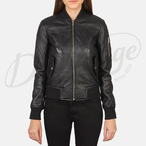 Women High Quality Vintage Black <b>Leather</b> Real Cow Skin <b>Leather</b> Motorcycle <b>Jacket</b> For Women Custom Women Black <b>Leather</b> <b>Jacket</b> - Product Image 4