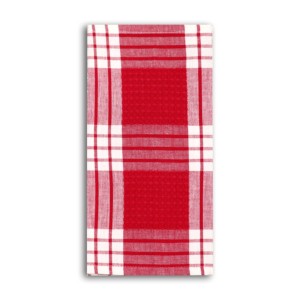Serviettes de cuisine de Noël écologiques de la plus haute qualité, couleur rouge, motif à carreaux, à prix abordable - Product Image 2