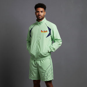 Conjunto Deportivo Personalizado para Hombre, Chaqueta Cortavientos con Pantalones Cortos a Juego, Tela Reflectante, Transpirable, Conjuntos Cortavientos de Alta Calidad - Product Image 4