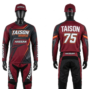 Jersey BMX premium para hombre, 180 GSM, tela de poliéster transpirable, paneles rojos y negros de carreras, impresión por sublimación, diseño de logotipo personalizado - Product Image 6