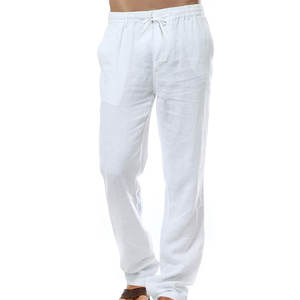 Pantalones de Lino para Hombre, Transpirables, Cómodos, Ideales para Viajes, Gimnasio, Entrenamientos y Uso Diario - Product Image 1