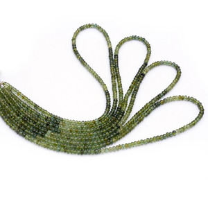 Cuentas redondas lisas de turmalina AAA de 3mm-4mm, turmalina verde natural multicolor, piedras semipreciosas sueltas para la fabricación de joyería. - Product Image 3