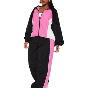 Unisex Windbreaker Set Waterproof Lightweight Full Sleeve Baggy Jacket <b>Pants</b> Casual Outdoor Sporty 100% Cotton Tracksuit - Product Image 2