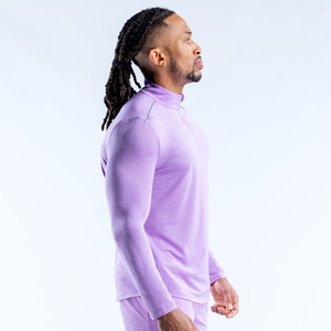 Camisetas de Gimnasio de Manga Larga para Hombre al por Mayor, con Cierre de Cremallera, de Secado Rápido, de Poliéster, Transpirables, para Correr, con Logotipo Personalizado - Product Image 3