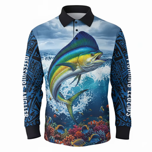 Nouveauté en promotion : Polo de pêche OEM et personnalisé, maillot de pêche anti-UV, vêtements de pêche. - Product Image 5