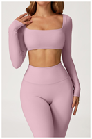 Conjunto de Yoga para Mujer, Tallas Grandes, Sólido, Transpirable, Ligero, Sin Costuras, Bra, Pantalones, Leggings, 4 Piezas, Cintura Elástica Alta, Personalizado