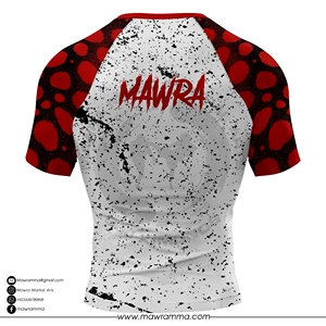 Rashguard Mawra Samurai Personalizado al por Mayor para MMA y BJJ, Manga Corta, Ropa de Lucha, Transpirable, UPF50+, Secado Rápido, Unisex - Product Image 5