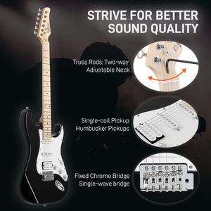 Offerta Speciale: Kit Chitarra Elettrica Glarry GST con Pickup S-S-H, Amplificatore 20W, Borsa e Tracolla Nera - Product Image 6