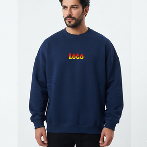 OEM Manufacturer Men's <b>Navy</b> Blue Crew Neck Sweatshirt Regular Fit Cotton <b>Knitted</b> Pullover Casual Autumn Wear Sweater 2026 - Product Image 4