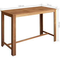 Ensemble de mobilier de bar commercial pliable en bois massif, design ferme, durable et écologique, combinaison table et tabourets, pour salle de sport, chambre, centre commercial