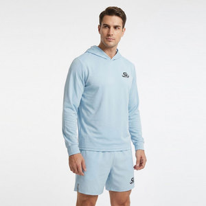 Best Polyester/Cotton Material High Street Style Quick Dry Men Hoodies and Shorts <b>Sets</b> Customized Color - Product Image 3