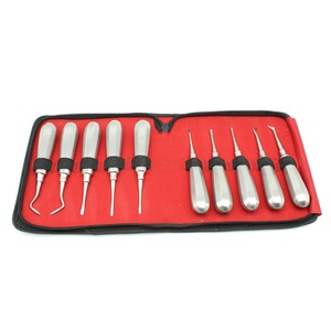 ALIVANTA INDUSTRY Juego de Elevadores Dentales de 10 Piezas, Instrumentos Quirúrgicos de Acero Inoxidable Curvos para Extracción de Raíces, Herramientas Manuales con Agarre Ergonómico - Product Image 3