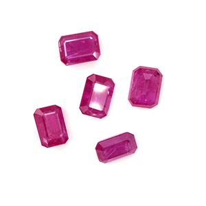 Rubis naturels non traités du Mozambique, octogones calibrés 5x7mm, pierres précieuses de rubis naturelles facettées pour la création de bijoux, prêtes à l'emploi - Product Image 6