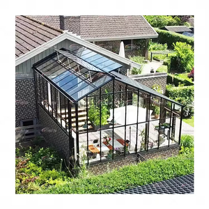 Invernadero Prefabricado <span class=keywords><strong>de</strong></span> Aluminio Personalizable para las 4 Estaciones, con Vidrio Bajo Emisivo, para Jardín o Villa, Estilo Victoriano, Vidrio Templado - Product Image 1