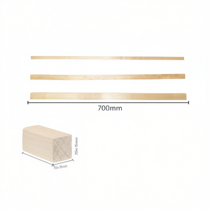 Varilla de madera Iln de 16x16mm y 700mm para manualidades y construcción - Product Image 2